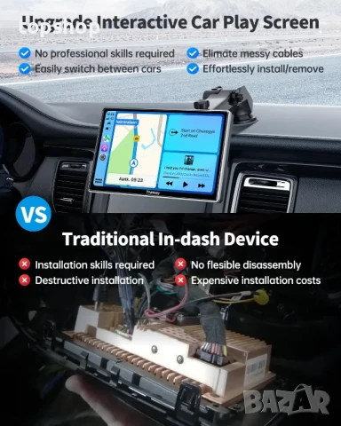 7” уредба за кола с тъч скрийн, радио, MP3, Bluetooth Apple/Android. GPS Навигация, Огледална връзка, снимка 2 - Аксесоари и консумативи - 50542339