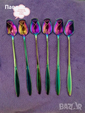 Лъжички за кафе рози