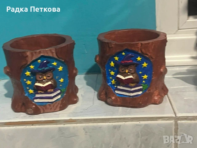 Гипсокерамични кашпи, снимка 2 - Саксии и кашпи - 53670744