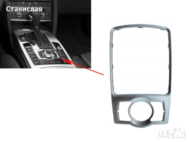 Рамка за централна конзола за Audi A6 C6, снимка 6 - Части - 50639807