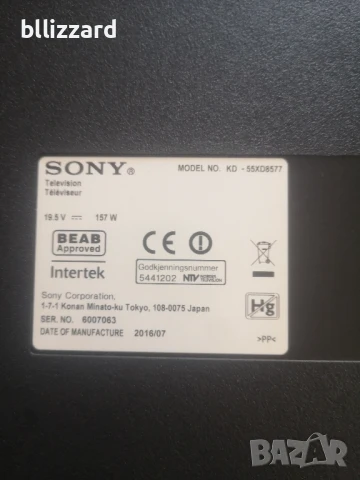 За Части SONY KD - 55XD8577, снимка 3 - Телевизори - 51243920