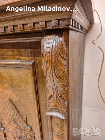 Комод, шкаф, бюфет с богата дърворезба , снимка 9 - Шкафове - 53816984