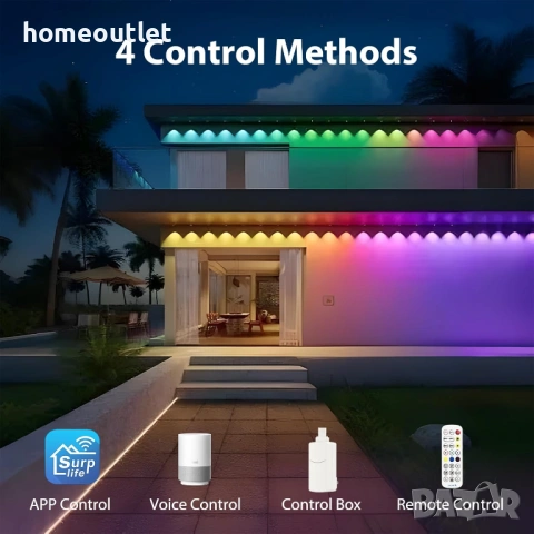 ПРОМОЦИЯ RGB LED светлини за външна употреба - 25м, 60бр LED диода - ERICSITY WY2020 (X001XV9QOJ), снимка 7 - Лед осветление - 53721798