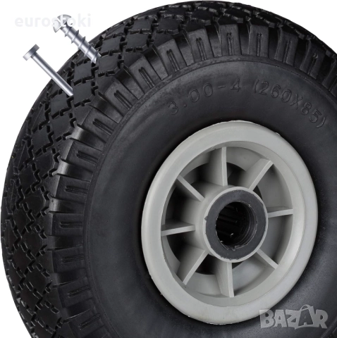 Relaxdays комплект от 2 колела за транспортна количка 3.00-4″, 2 броя безкамерни резервни колела, снимка 4 - Друго търговско оборудване - 51968033