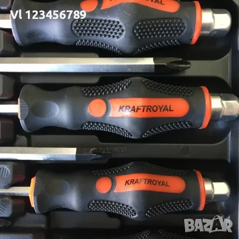 Комплект ударни отвертки KRAFT ROYAL 12 бр., снимка 3 - Отвертки - 50552226