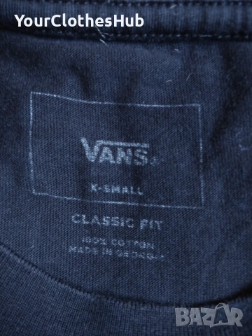 Vans 1966 Off The Wall Black Serpent Snake XS size Дамска тениска, снимка 4 - Тениски - 53981047