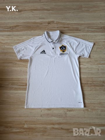 Оригинална мъжка тениска с яка Adidas Climalite x LA Galaxy, снимка 1 - Тениски - 46187336