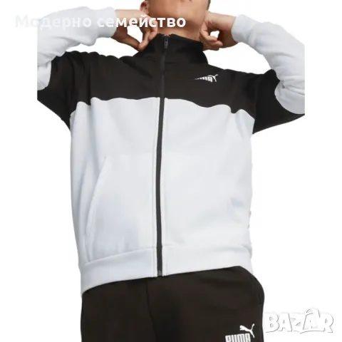 Мъжки спортен екип PUMA Power Colorblock Tracksuit Black/White, снимка 3 - Спортни дрехи, екипи - 48064801