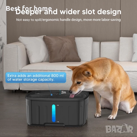 Безжичен фонтан за вода за кучета, снимка 8 - Други стоки за животни - 52199302