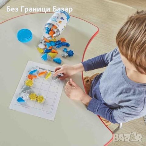 Нови Learning Resources Учебни броячи на време, 6 форми, 6 цвята, подходящи за деца 3+, снимка 6 - Образователни игри - 46531088