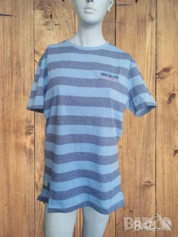 Мъжка тениска SoulCal Stripe /L/ 590 A6, снимка 3 - Тениски - 52469475