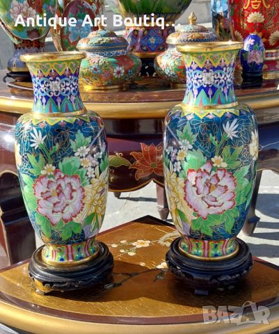 Комплект вази Клоазон, снимка 2 - Вази - 45301271