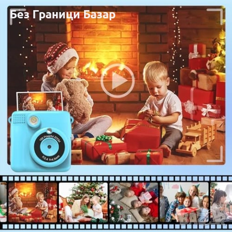 Нова Камера за незабавен печат с 3 ролки хартия Фотопринтер фотоапарат, снимка 9 - Други - 51487538