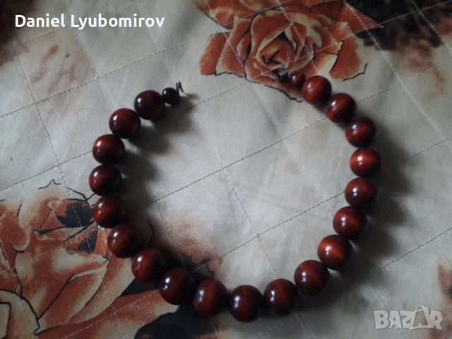 Дамско колие от дървени мъниста, снимка 2 - Колиета, медальони, синджири - 53087329