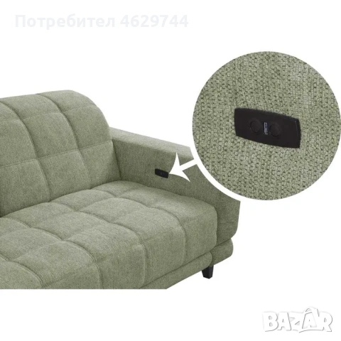 Ъглов диван Esberg с електрически релакс механизъм – ГАРАНЦИОНЕН, снимка 3 - Дивани и мека мебел - 53504055