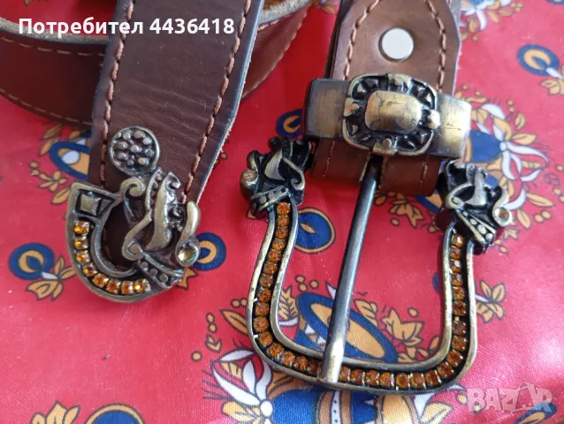Винтидж Колан от естествена кожа ръчно изработен , снимка 2 - Колани - 49777182