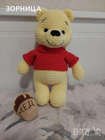 Плетена играчка мечо Пух , снимка 3 - Плюшени играчки - 51435630