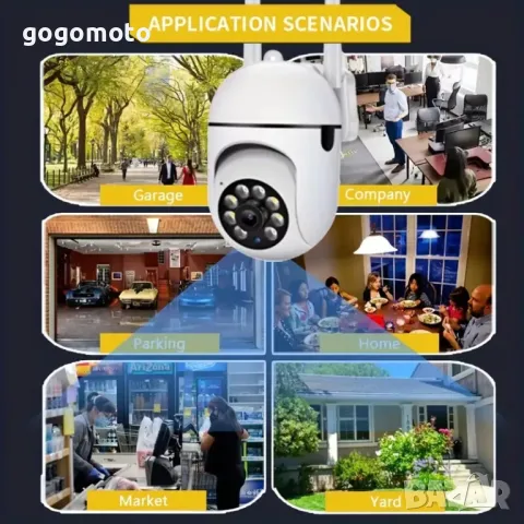 камера за наблюдение през телефона с приложение, HD 1080P охранителна камера 