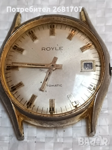 позлатен швейцарски мъжки часовник Royce 