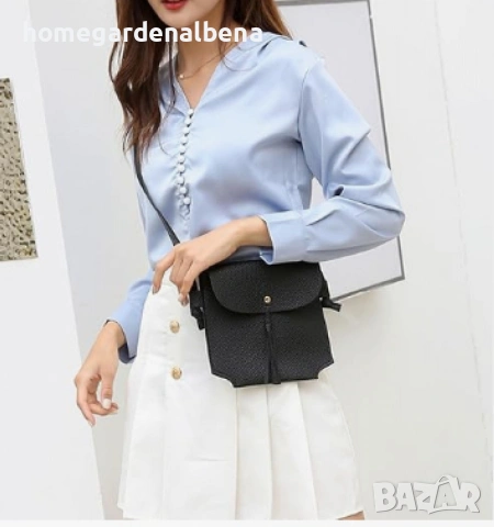 Комплект дамски чанти 4 в 1 еко кожа — tote, crossbody, портмоне, несесер, снимка 4 - Чанти - 54163500