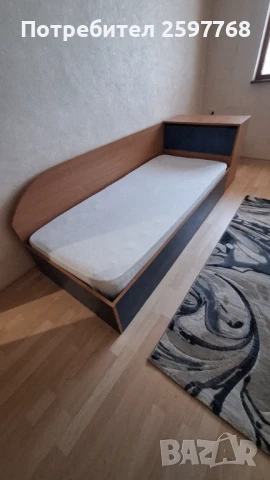 Единично легло с матрак,подматрачна рамка и ракла, снимка 3 - Спални и легла - 51135782