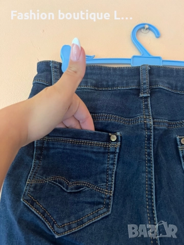 Дамски тъмно сини дънки S размер състав 68% памук 30% полиестер 2% еластант 👖👖👖, снимка 6 - Дънки - 52376356