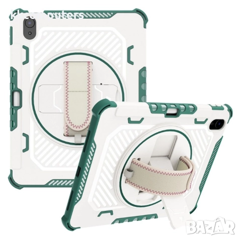 Калъф и Протектор за Apple iPad (2025) / 10.9 (2022) със Стойка, Ръчна Дръжка и Слот за Писалка | Уд, снимка 4 - Калъфи, кейсове - 52038744