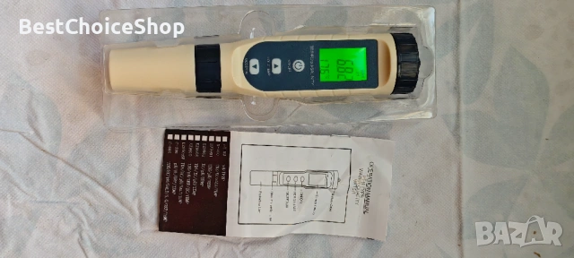 5 в 1 тестер за вода за басейн Цифров дисплей pH TDS EC Соленост Температура, снимка 6 - Друга електроника - 53150153