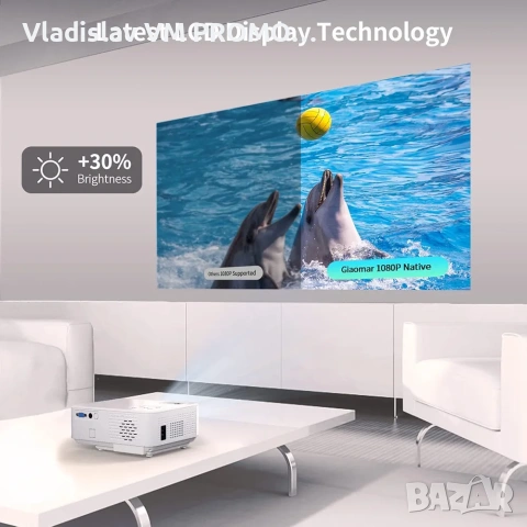 ZOOMCAT 1080P Full HD LED LCD проектор, 5G WiFi Bluetooth, HDMI,,поддържа Fire Stick, смартфон, PS5, снимка 2 - Плейъри, домашно кино, прожектори - 54139510