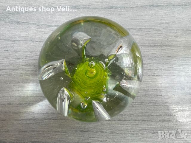Стъклена топка-преспапие №5283 , снимка 5 - Антикварни и старинни предмети - 45079269
