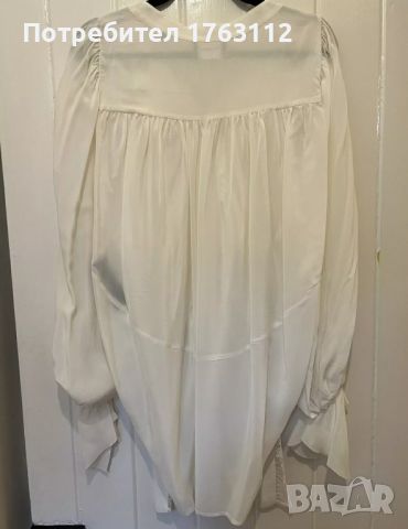 Бяла копринена луксозна блуза The Kooples, размер S-M, снимка 5 - Ризи - 46431475