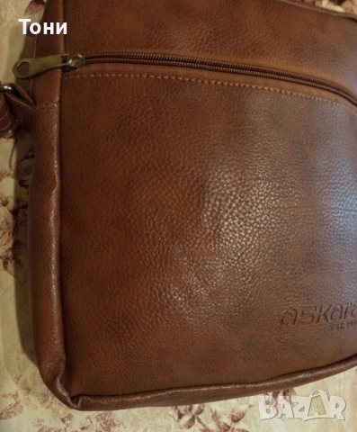 ASKARA Оригинал Нова Кожена Мъжка Чанта , снимка 6 - Чанти - 52306526