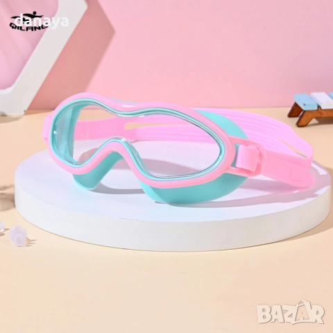 6563 Силиконови очила за плуване с тапи за уши в кутия, снимка 2 - Водни спортове - 54130237