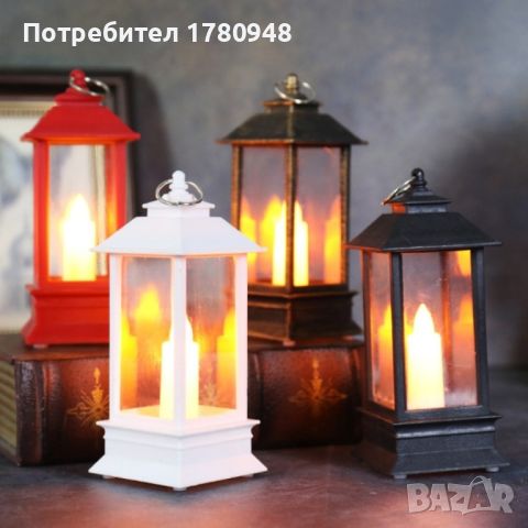 Висяща декоративна лампа тип фенер, снимка 2 - Градински мебели, декорация  - 45287097