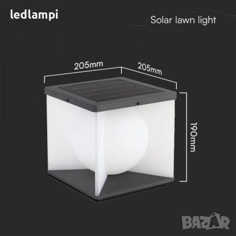 LED Соларно Градинско тяло 3W Топло Бяла Светлина, снимка 7 - Соларни лампи - 45250730