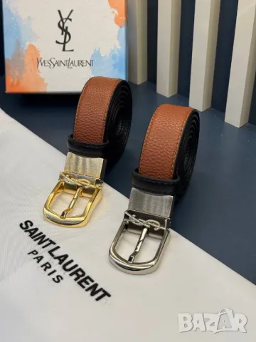 колани от естествена кожа в кутия  3см ysl saint laurent, снимка 2 - Колани - 50416669