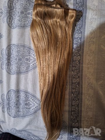 100%Естествена Индийска коса натурална 50гр 64см, снимка 1 - Аксесоари за коса - 43610546