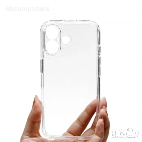 Силиконов кейс MBX 2mm и Протектор За iPhone 16 (6.1), Прозрачен, снимка 5 - Калъфи, кейсове - 51962182