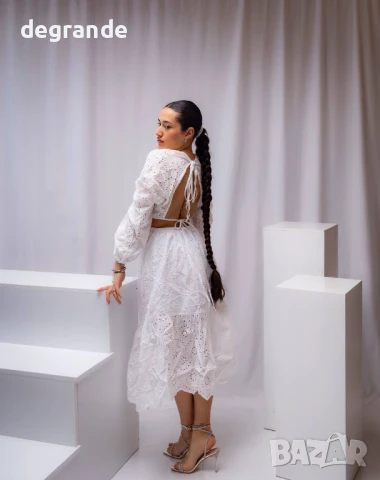 Дантелена бяла ролкя , снимка 5 - Рокли - 50905552