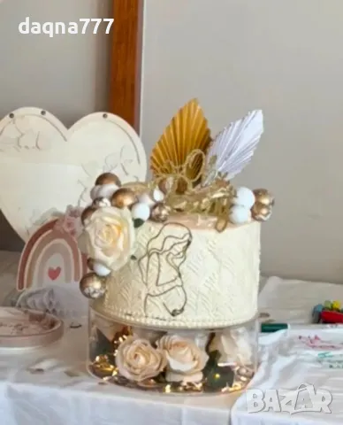 Прозрачни ефектни  поставки за торта, снимка 11 - Форми - 50345323