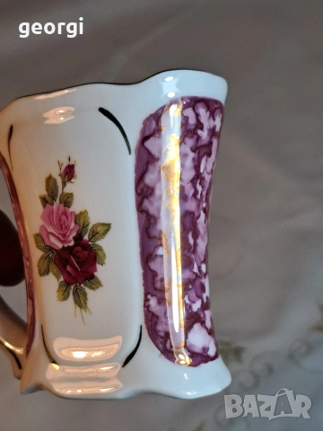 порцеланова каничка бърдуче с позлата Bohemia 34/1, снимка 3 - Колекции - 53568324