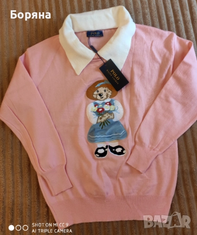 Polo Ralph нов с етикет пуловер с мече, снимка 6 - Блузи с дълъг ръкав и пуловери - 49247116