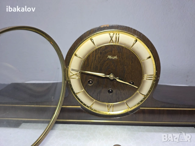 Стар немски каминен часовник , снимка 2 - Антикварни и старинни предмети - 53500352