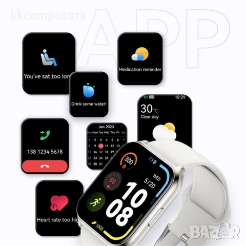 HAYLOU Watch 2 Pro Смарт часовник- 1.85", 100 спорта, мониторинг на нивото на кислород в кръвта и съ, снимка 7 - Смарт часовници - 52533912