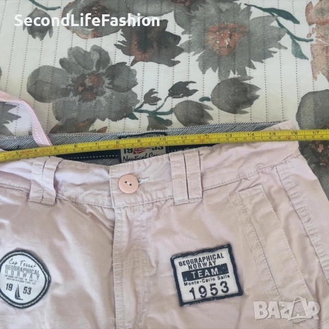 Мъжки карго къси панталони Geographic Norway размер M розови, снимка 6 - Къси панталони - 53583586