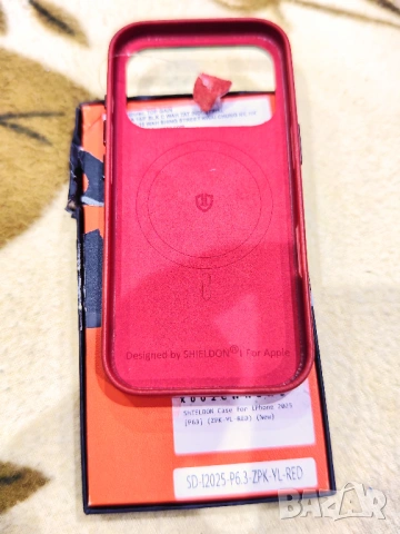 Кожен калъф Shieldon за iPhone 17 pro Max вишнево червен, снимка 2 - Калъфи, кейсове - 54033637