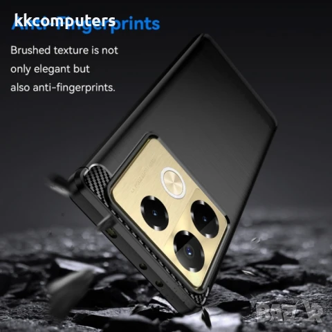 Infinix Note 40 Pro 5G Удароустойчив Carbon Fiber Калъф и Протектор, снимка 4 - Калъфи, кейсове - 51275126