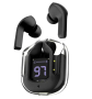 VEHOP Power Ultrapods TWS Earbud, Bluetooth слушалки с дисплей, прозрачен дизайн, 30 часа възпроизве