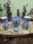 Уникален комплект антикварни колекционерски холандски порцеланови вази Delft , снимка 7