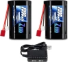 Батерия Zeee 2S Li-ion 2000mAh 7.4V T конектор със зарядно устройство 7.4V, снимка 1